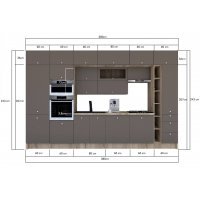 Bucatarie ZONE B 380 FRONT MDF K002 / decor 218 Bucatarie ZONE B 380 FRONT MDF K002 / decor 218